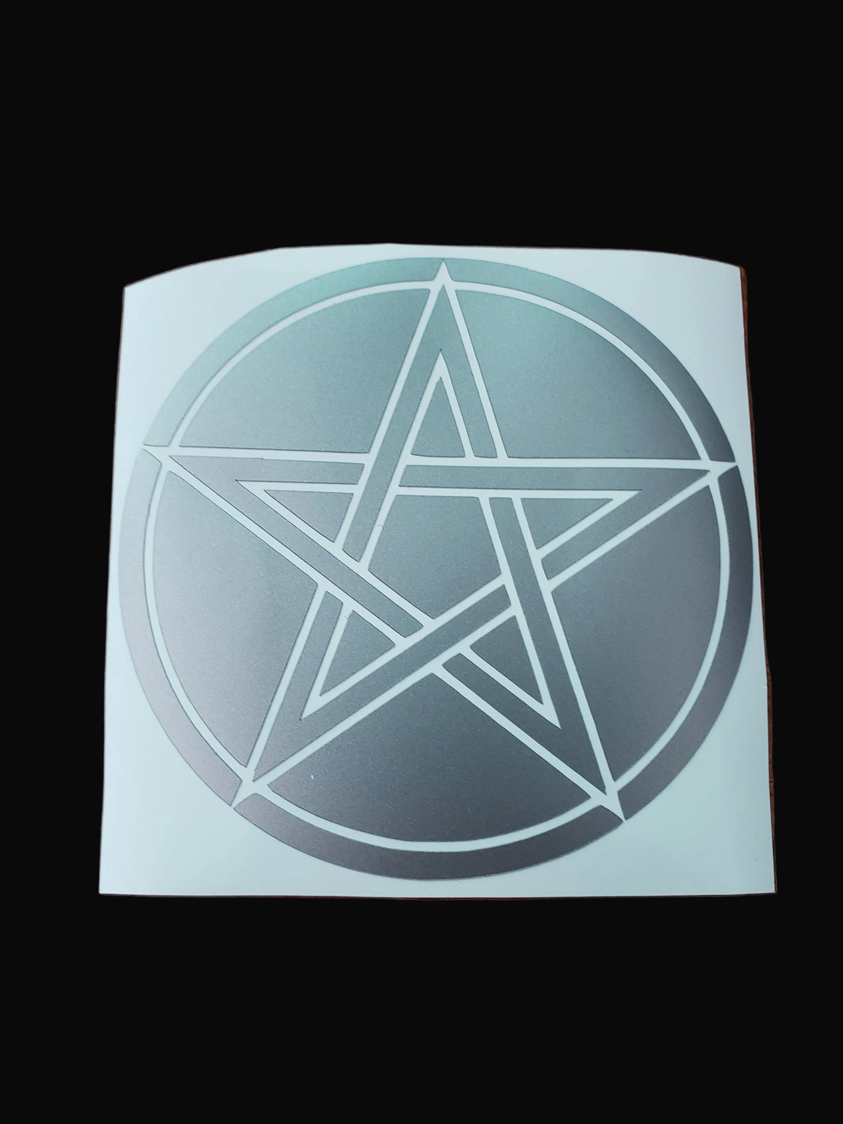 Pentacle Star Bold Line Permament Sticker
