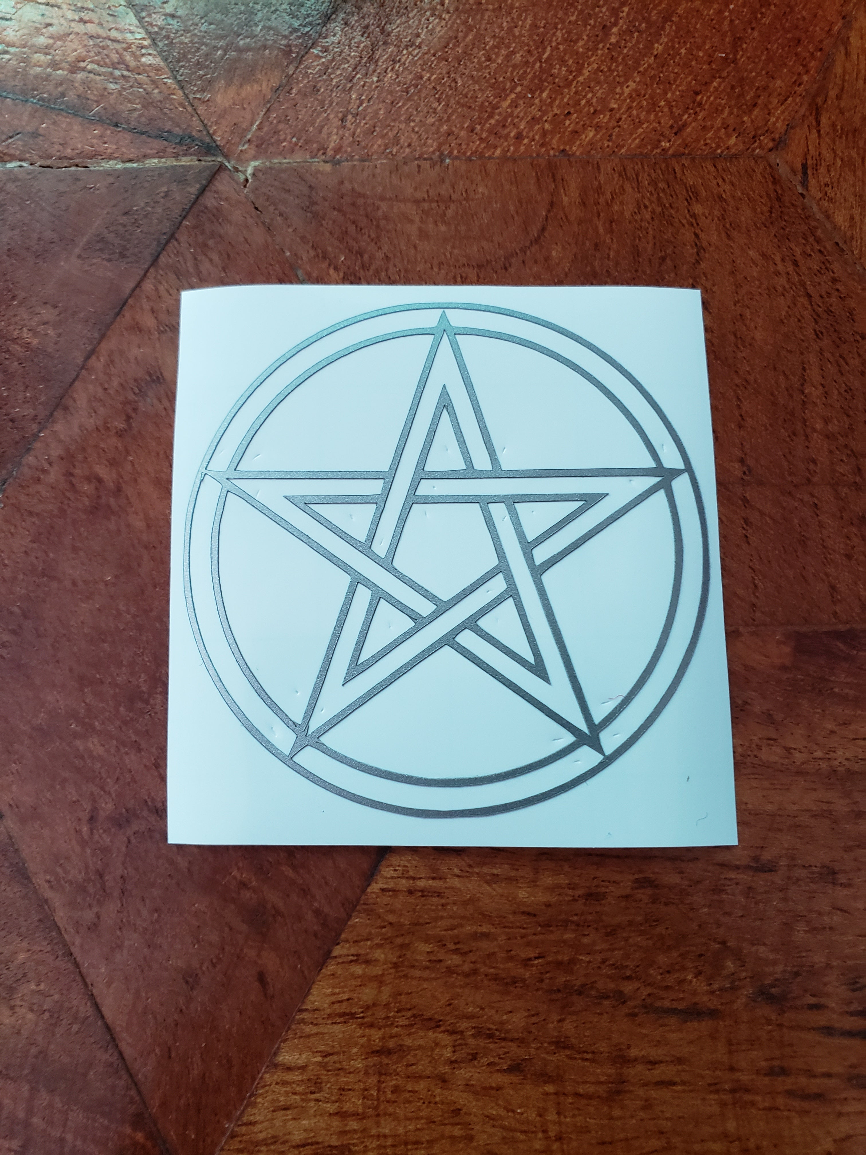 Pentacle Star Fine Line Permanent Sticker – Shop DEATH